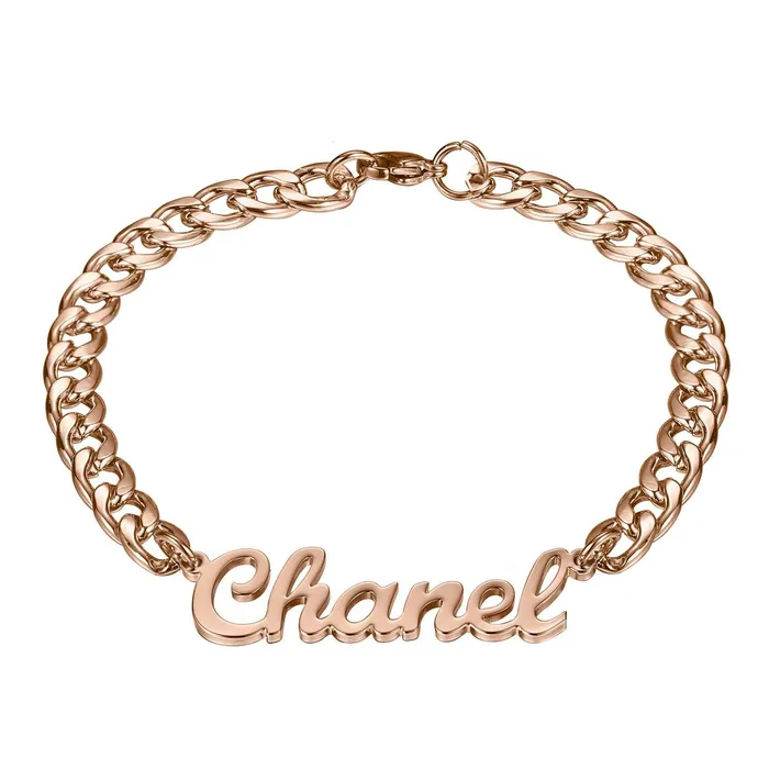 Novalico Bracelets Cursive Cuban Link Name Bracelet