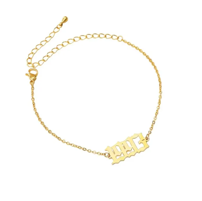 Novalico Bracelets Old English Birth Year Bracelet