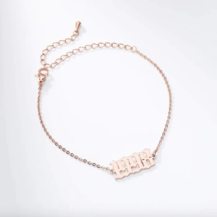 Novalico Bracelets Old English Birth Year Bracelet