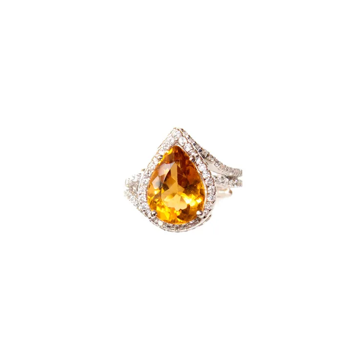 Ouzounian Jewelry Rings Ouzounian Ring 18 Carat White Gold With Diamond Size 55
