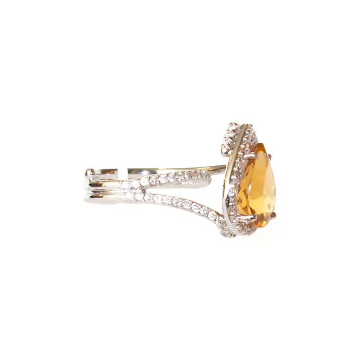 Ouzounian Jewelry Rings Ouzounian Ring 18 Carat White Gold With Diamond Size 55