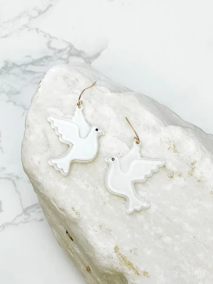 Prep Obsessed VP Earrings Love Dove Dangle Earrings