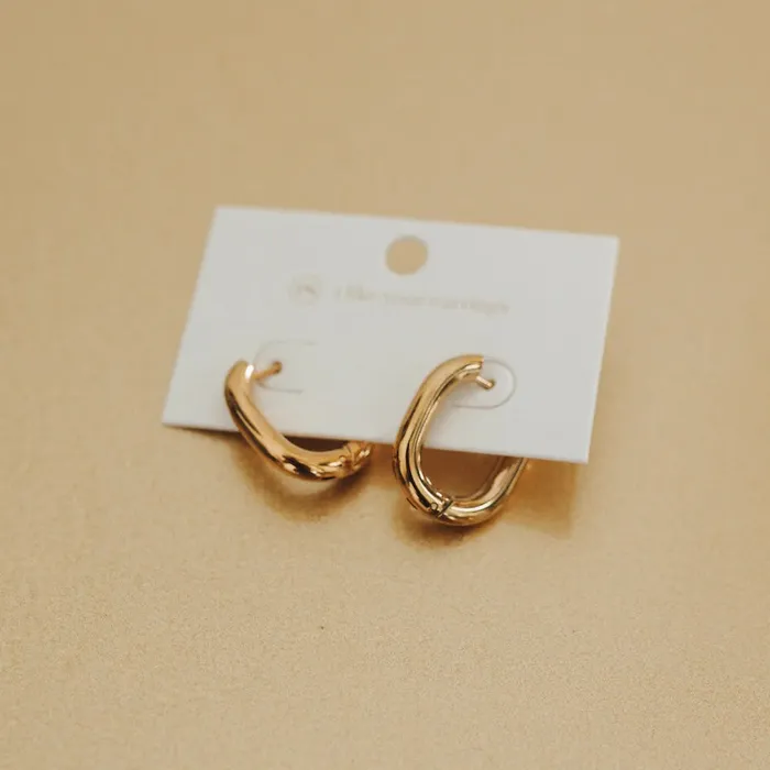 Pretty Simple Earrings Flirty Fantasy Oval Hoop Earrings by Pretty Simple