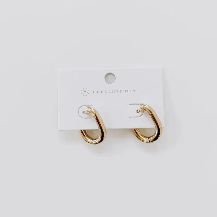 Pretty Simple Earrings Flirty Fantasy Oval Hoop Earrings by Pretty Simple