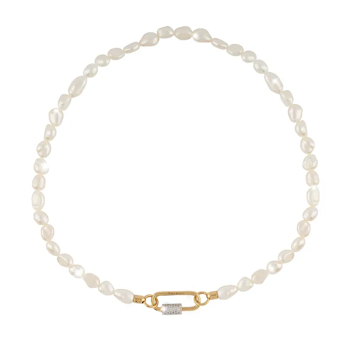 Rebecca Necklaces Rebecca Bronze Necklace Gold Color With Pearls