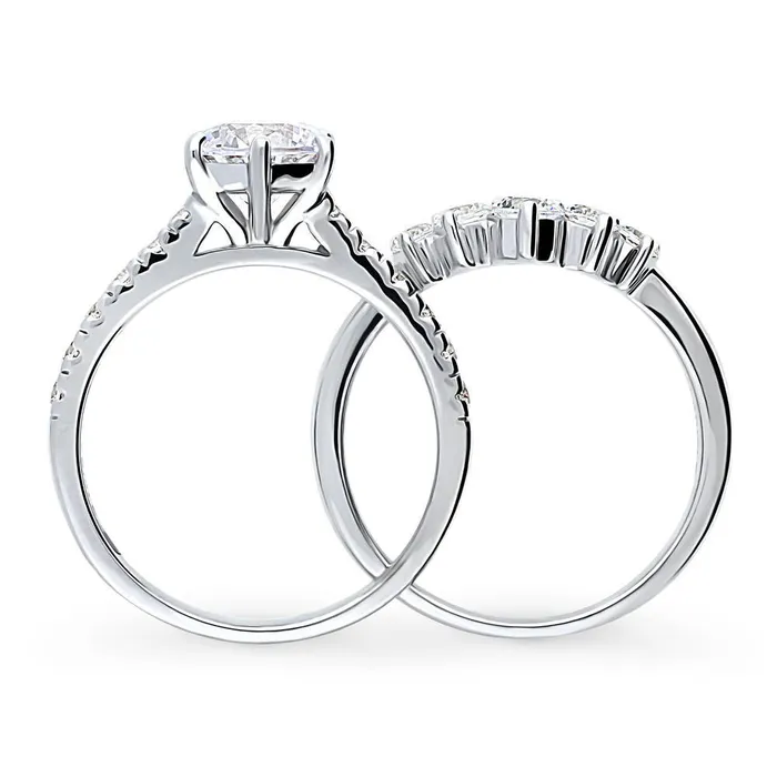 Rings BERRICLE 5Stone Solitaire 125ct CZ Ring Set in Sterling Silver
