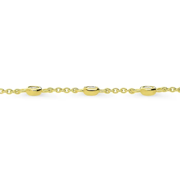 Rings BERRICLE CZ by Yard Station Anklet in Gold Flashed Sterling Silver