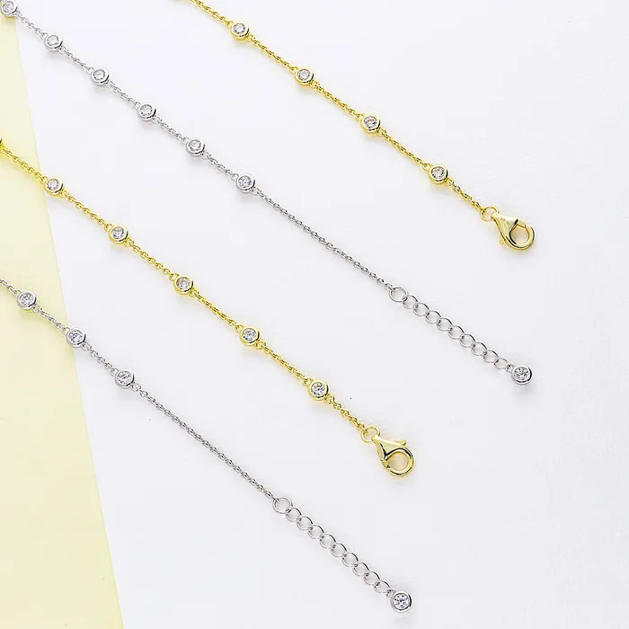 Rings BERRICLE CZ by Yard Station Anklet in Gold Flashed Sterling Silver