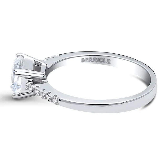 Rings BERRICLE EastWest Solitaire 1ct CZ Ring in Sterling Silver