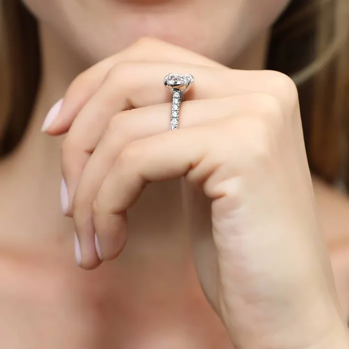 Rings BERRICLE EastWest Solitaire 55ct CZ Ring in Sterling Silver