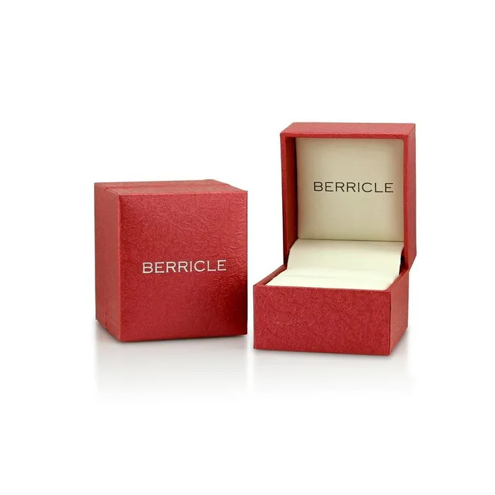 Rings BERRICLE Green Channel CZ Stackable Eternity Ring in Sterling Silver