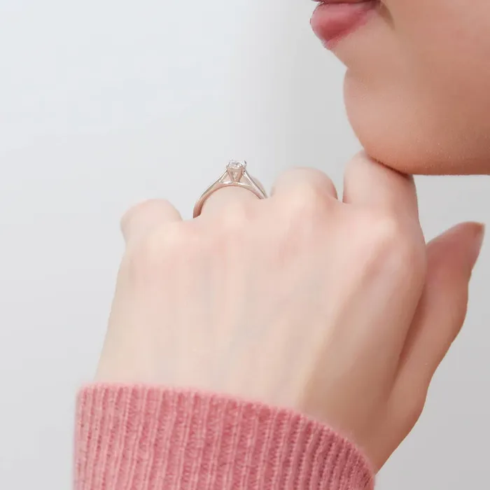 Rings BERRICLE Solitaire 035ct CZ Ring in Sterling Silver