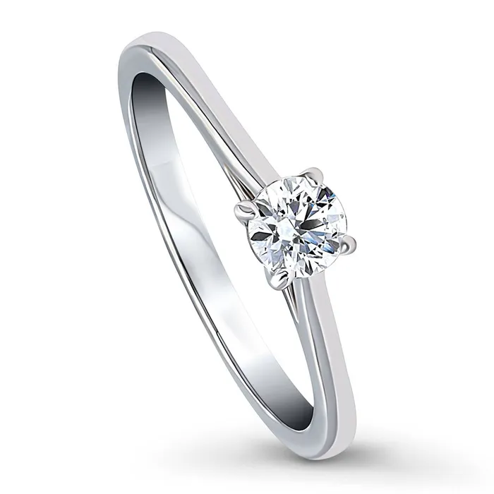 Rings BERRICLE Solitaire 035ct CZ Ring in Sterling Silver