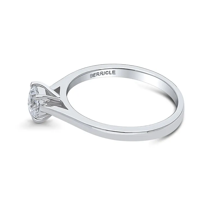 Rings BERRICLE Solitaire 04ct Princess CZ Ring in Sterling Silver