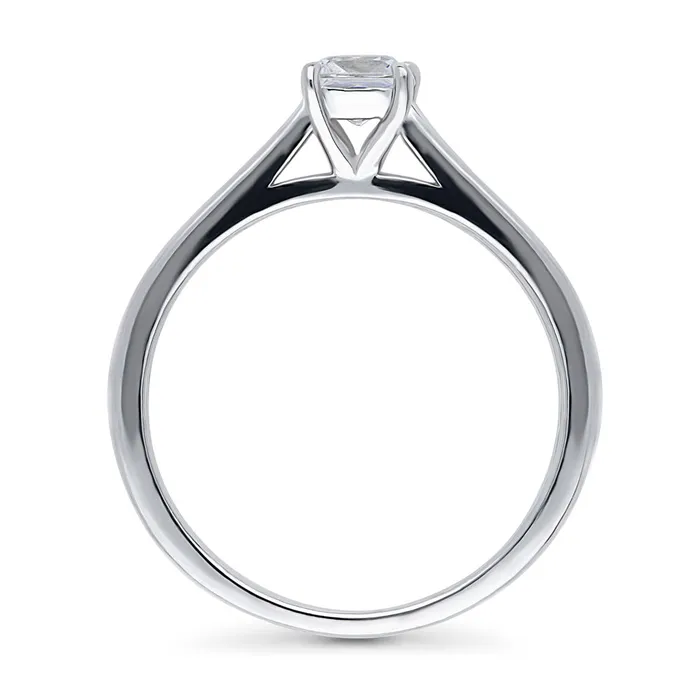 Rings BERRICLE Solitaire 04ct Princess CZ Ring in Sterling Silver
