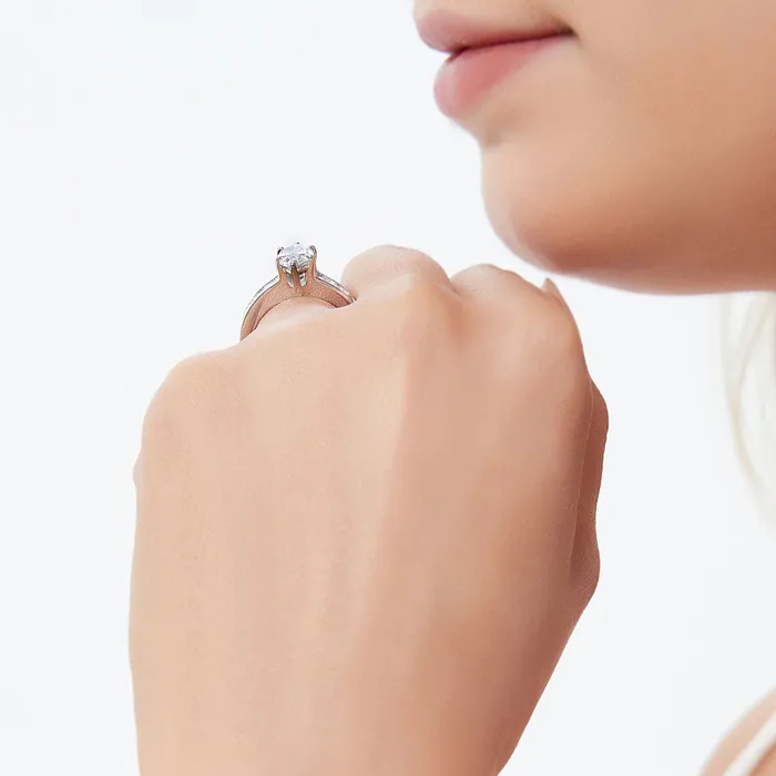 Rings BERRICLE Solitaire 16ct Marquise CZ Ring in Sterling Silver