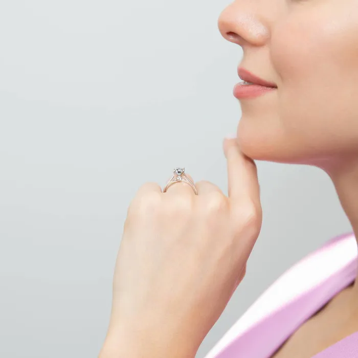 Rings BERRICLE Solitaire 1ct Emerald Cut CZ Ring in Sterling Silver