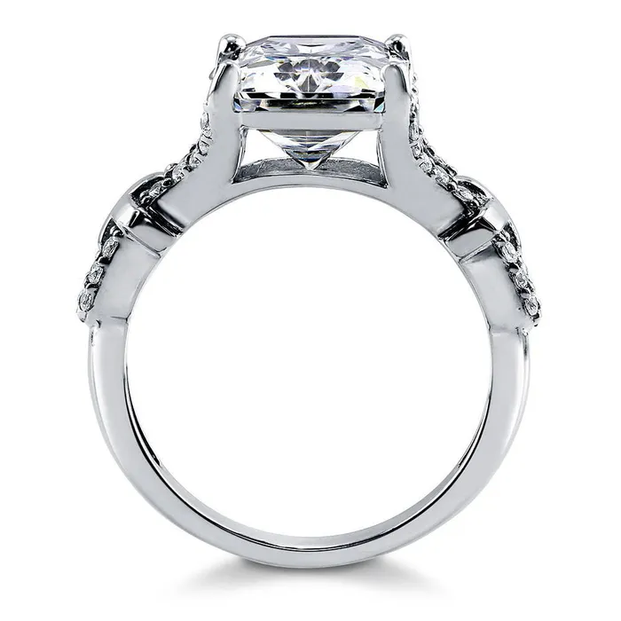 Rings BERRICLE Solitaire 76ct Radiant CZ Ring in Sterling Silver
