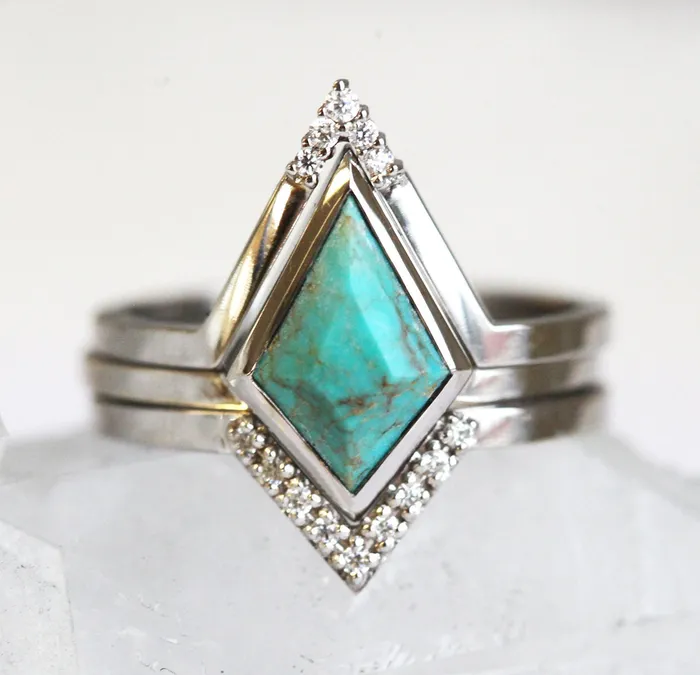 Rings Capucinne Aubrey Moss Agate Ring Set