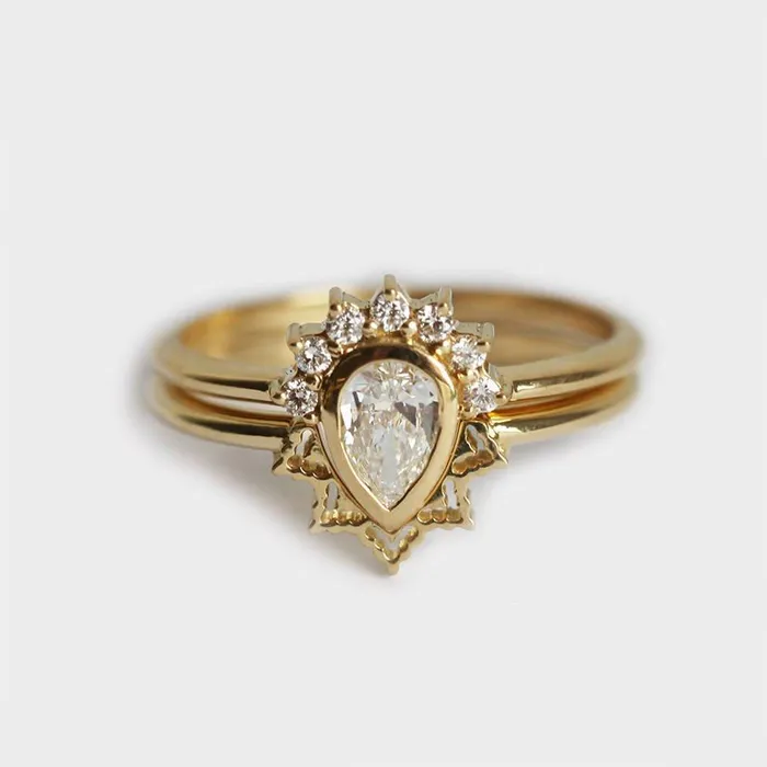 Rings Capucinne Engagement Ring Set Diamond Ring