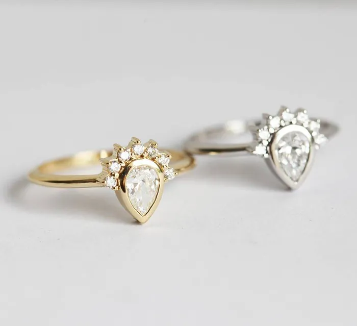 Rings Capucinne Engagement Ring Set Diamond Ring