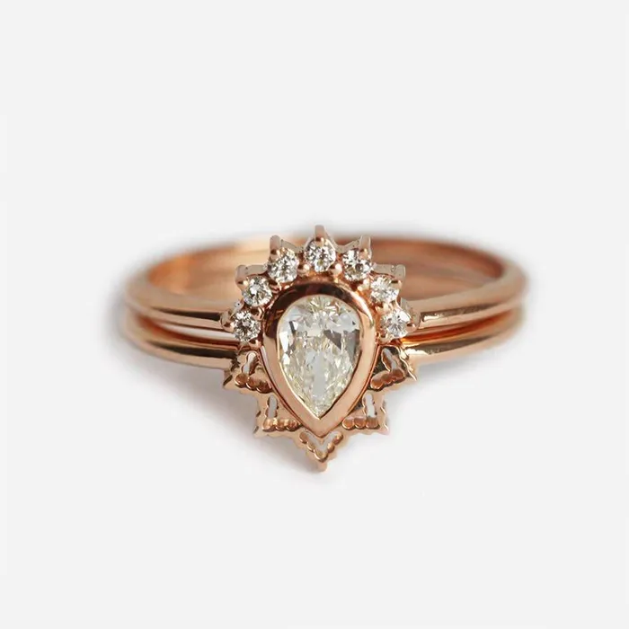 Rings Capucinne Engagement Ring Set Diamond Ring
