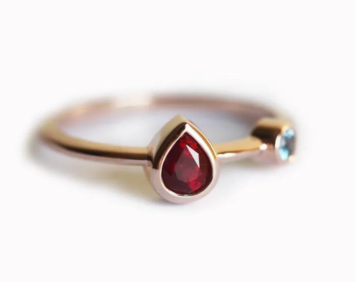 Rings Capucinne Yellow Gold Ruby Ring Ruby Engagement Ring