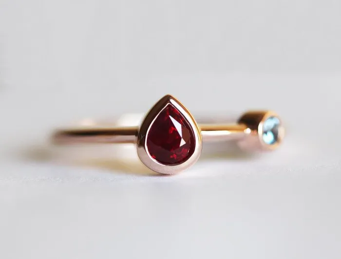 Rings Capucinne Yellow Gold Ruby Ring Ruby Engagement Ring