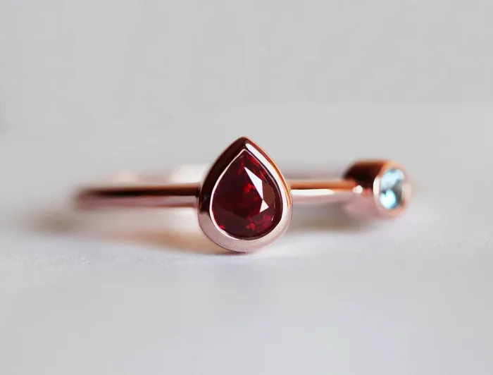 Rings Capucinne Yellow Gold Ruby Ring Ruby Engagement Ring