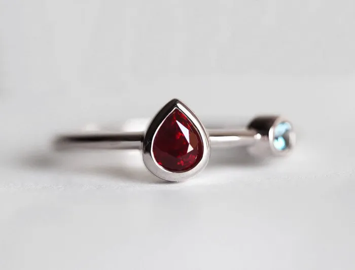 Rings Capucinne Yellow Gold Ruby Ring Ruby Engagement Ring