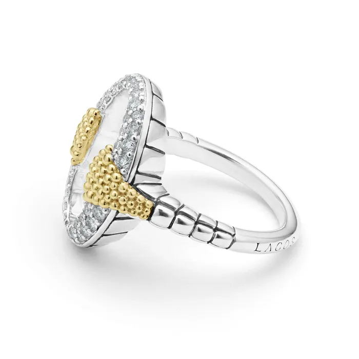 Rings Caviar Lux Open Oval Diamond Ring LAGOS
