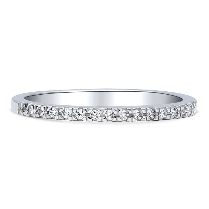 Rings CZ Half Eternity Ring in Sterling Silver BERRICLE