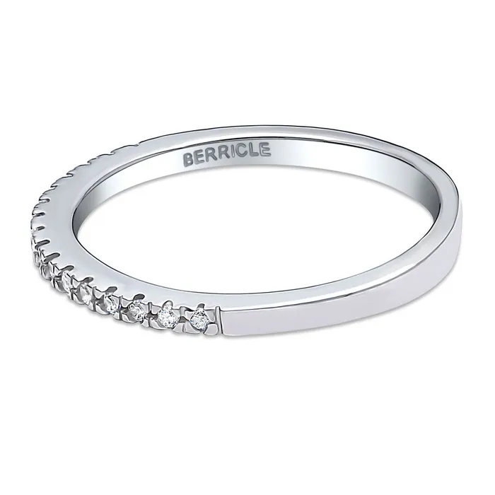 Rings CZ Half Eternity Ring in Sterling Silver BERRICLE