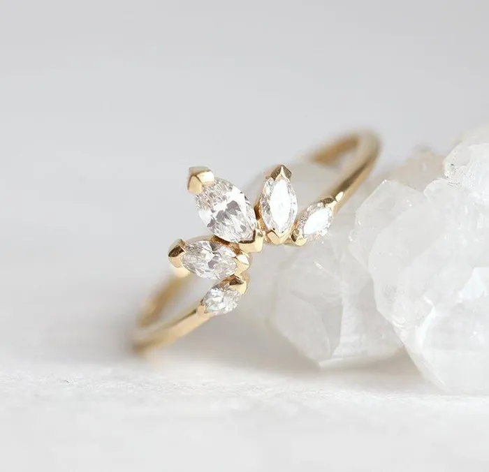 Rings Diamond Ring Marquise Diamond Ring Capucinne