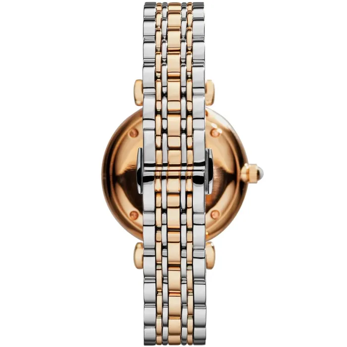 Rings Emporio Armani Emporio Armani Gianni TBar Ladies Grey Dial Silver Rose Gold Tone Watch