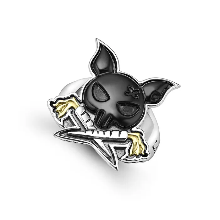 Rings LAGOS Anthem Black Agate Krunch Ring