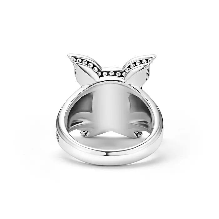 Rings LAGOS Anthem Black Agate Krunch Ring