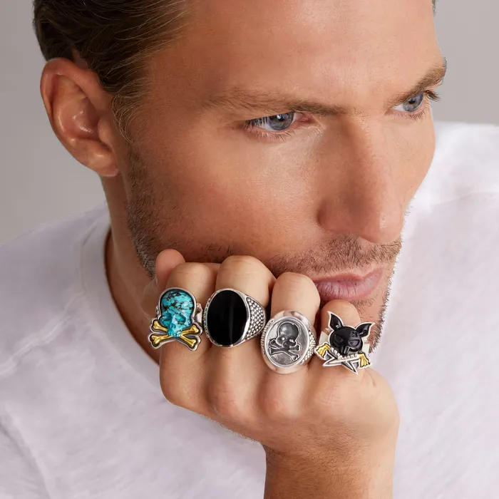 Rings LAGOS Anthem Black Agate Krunch Ring