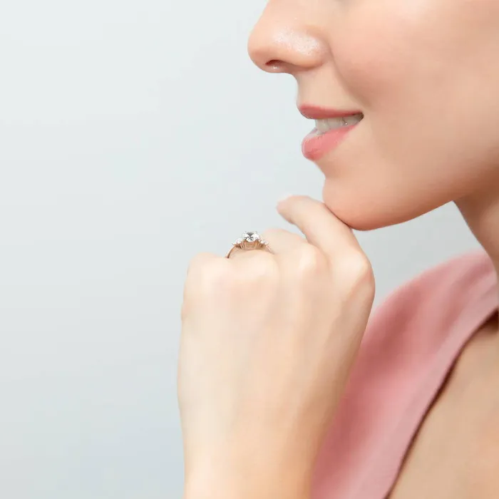 Rings Solitaire 12ct Oval CZ Ring in Sterling Silver BERRICLE