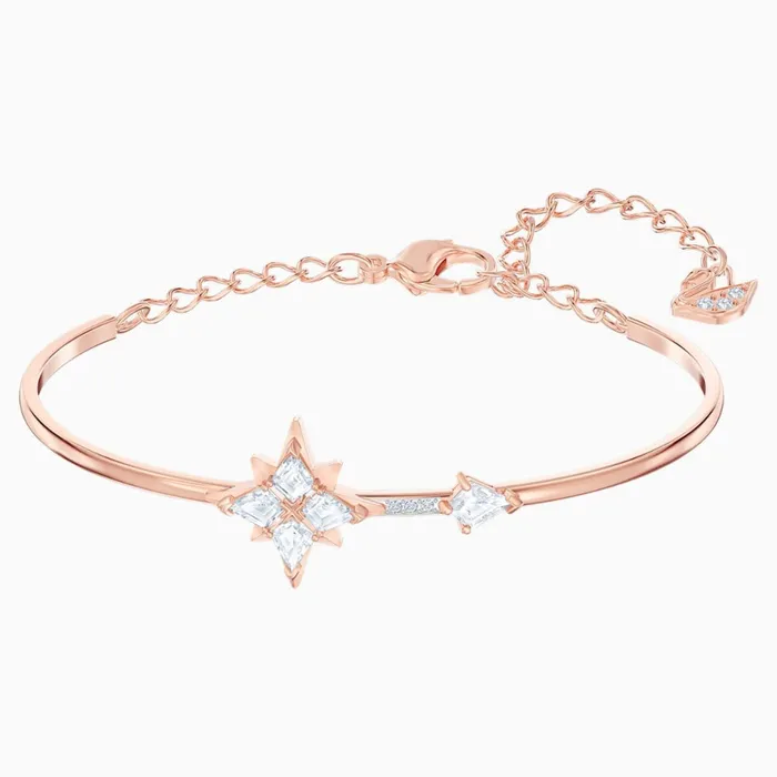 Rings Swarovski Swarovski Symbolic Bangle White Rhodium Platedwhite RoseGold Tone Size M