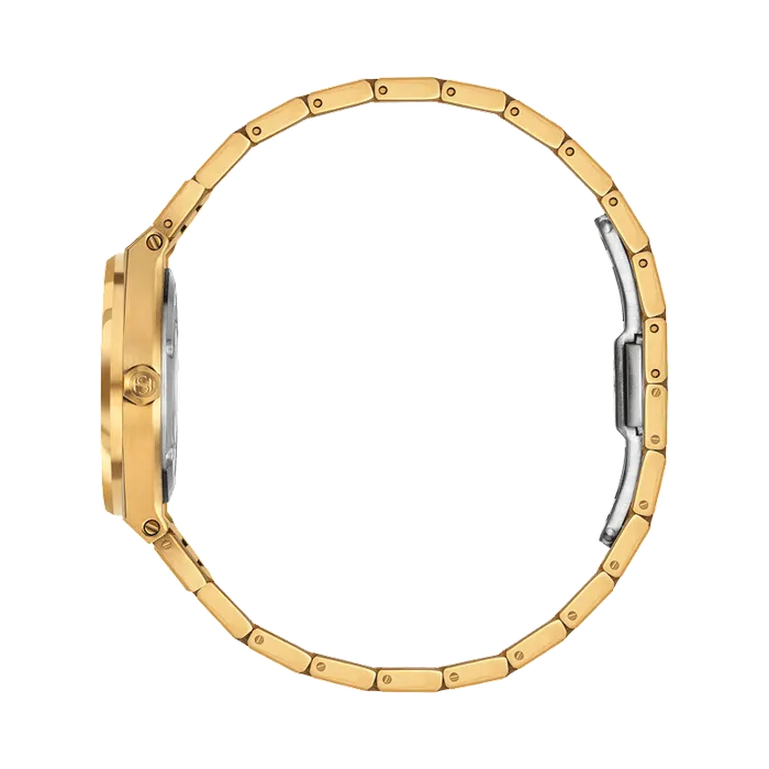 Saint Honore Haussman Womens Green Dial Stainless Steel Gold Plated Bracelet Watch Saint Honore Bracelets