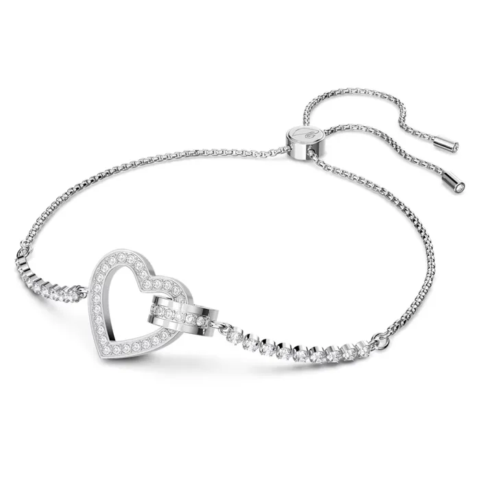 Swarovski Bracelets Swarovski Lovely Bracelet Heart White Rhodium Plated