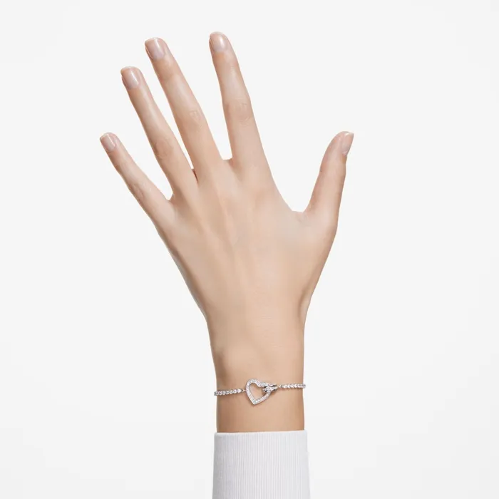 Swarovski Bracelets Swarovski Lovely Bracelet Heart White Rhodium Plated