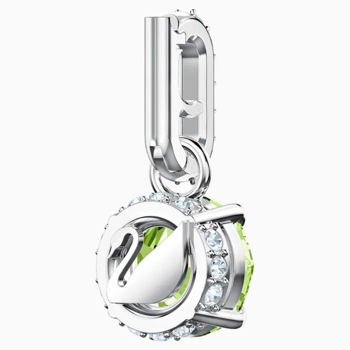 Swarovski Charm Necklaces Swarovski Remix Collection Charm August Light Green Rhodium Plated