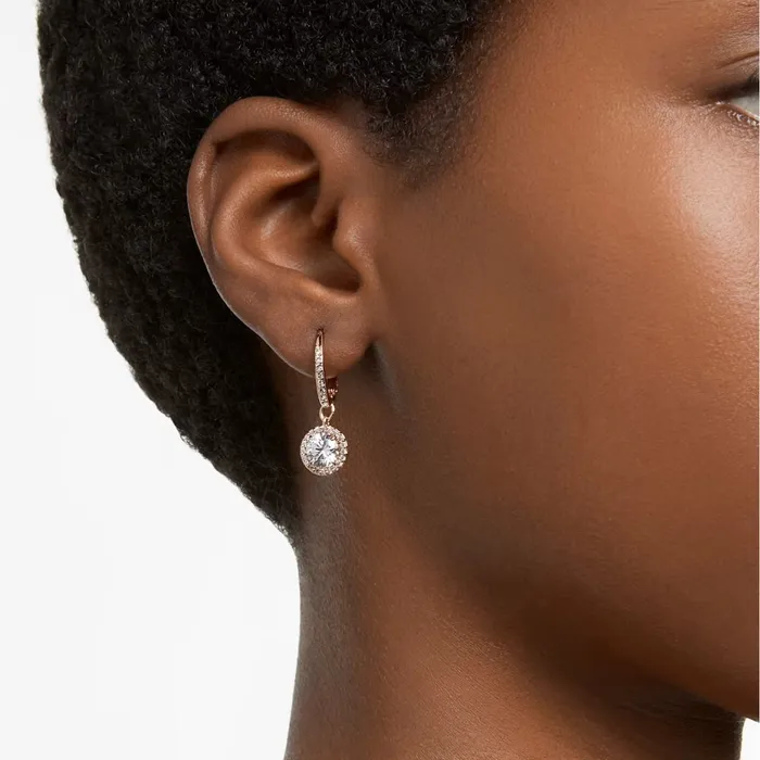 Swarovski Earrings Swarovski Constella Drop Earrings Round cut Pav White Rose goldtone plated ONE SIZE