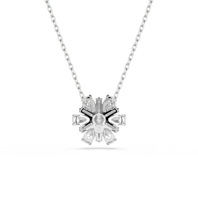 Swarovski Idyllia Necklace Pendant Mixed cuts Snowflake White Rhodium plated Swarovski Necklaces