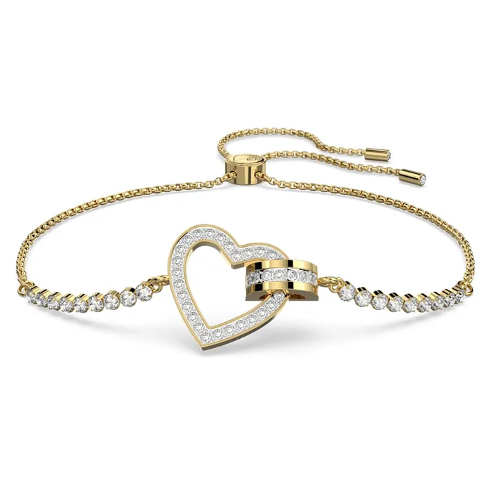 Swarovski Lovely Bracelet Heart White Gold tone plated Swarovski Bracelets