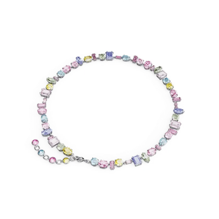 Swarovski Necklaces Swarovski Gema Necklace Mixed cuts Multicolored Rhodium plated