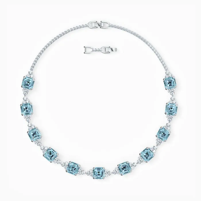 Swarovski Necklaces SwarovskiSparkling Necklace AquaOne Size