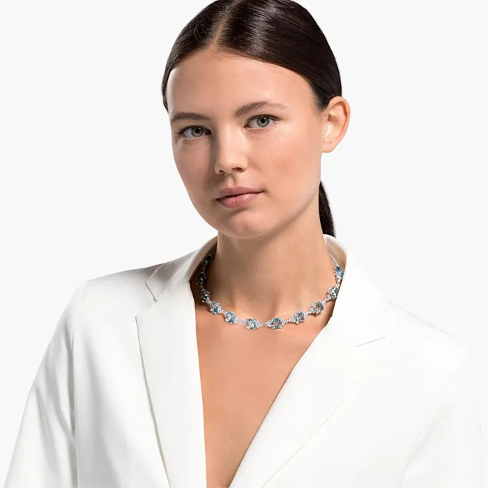 Swarovski Necklaces SwarovskiSparkling Necklace AquaOne Size